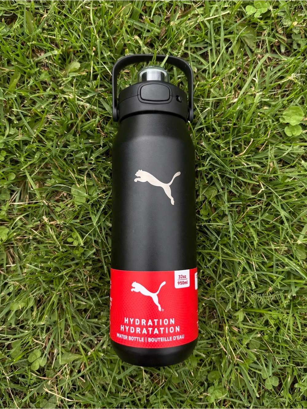 NWT PUMA Insulated Stainless Steel Water Bottle Matte Black 32 oz